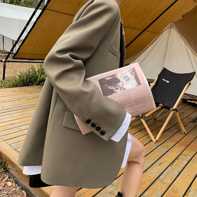 西服上衣休闲高级感冷淡系2022年新款春秋季百搭小个子西装外套女