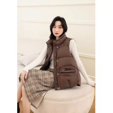 批发时尚羽绒服马甲潮流品质保暧轻薄款式格纹装饰短袖翻领大方百搭