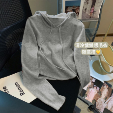 美式连帽短款卫衣外套女潮ins小个子春秋款2022新款早秋chic上衣