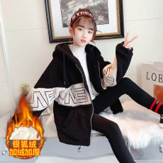 批发复合银狐绒510克 女童外套冬装2025新款洋气<b class='q'>儿童</b>网红羊羔绒加厚