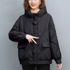 批发女士羽绒棉服2024冬季新款轻薄外套菱格宽松大码短款加厚保暖棉袄