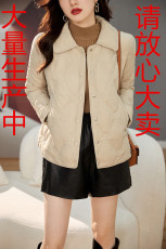 实拍2022年轻薄蚕丝棉服女短款秋冬小个子休闲时尚宽松冬季外套