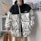 实拍2022冬季外套男士棉服新款加厚保暖潮牌袄子字母印花上衣服轮播图2