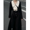 黑色高级感小香风翻领女外套+半身裙设计感小众秋季套装两件套轮播图2