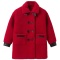 女童中长款红大衣外套原版尺寸 布料510克 袖口皮革 领口原版皮带轮播图5