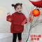 女童加绒过年卫衣2023新款中国风儿童拜年服冬季红色加厚连帽上衣轮播图5