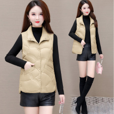 批发嘉兴平湖羽绒马甲女秋冬2025今年新款流行高端短款九江羽绒服背心