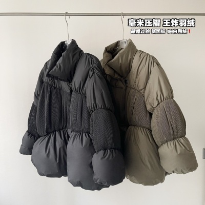 90绒嵿奢御寒 限量日本进口毫米压褶 王炸显瘦弹力轻盈羽绒服