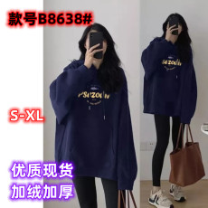 秋冬韩版加绒加厚ins潮牌学生连帽宽松印花卡通可爱国潮卫衣