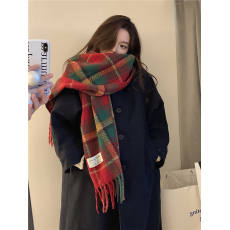 批发实拍不减价 韩国ins秋冬氛围感复古学生长款仿羊绒保暖围巾围脖女