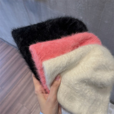 批发实拍特价不减兔毛渔夫帽女素颜保暖遮脸帽子日系毛茸茸盆帽潮