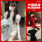 白色后妈裙包臀内搭新年针织毛衣红色连衣裙子战袍2022秋冬季圣诞轮播图1