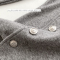 OKMA 灰色连帽长袖T恤女冬季设计感不规则上衣修身气质内搭打底衫轮播图4