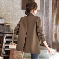 批发咖色<b class='q'>西装</b>外套<b class='q'>女</b>2026新款春秋季休闲气质宽松设计感高级感复古西服