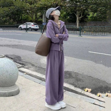批发862#网红运动服<b class='q'>时尚</b>套装女2025春秋季新款粉色卫衣<b class='q'>休闲</b>长裤两件套