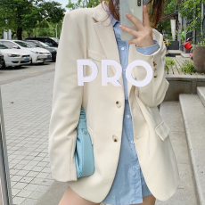 2022新款高级设计感小众秋冬上衣气质西服春季白色西装外套女大衣