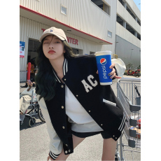 批发学院风棒球服女2026年早春秋季新款时尚休闲<b class='q'>百搭</b>夹克短外套好质量
