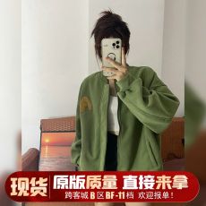 高级感宽松夹克设计感小众2022年新款加厚棒球服外套女秋冬季上衣