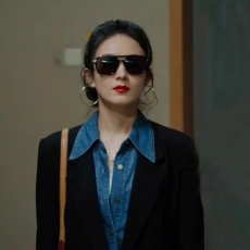 批发#风吹半夏<b class='q'>赵</b><b class='q'>丽</b><b class='q'>颖</b><b class='q'>同款</b>蓝色牛仔衬衫女秋冬宽松叠穿衬衣上衣潮