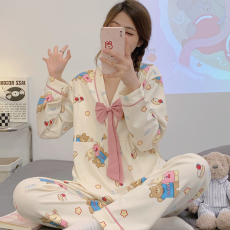 批发现货纯棉月子服甜美产后韩版哺乳衣春秋季女<b class='q'>夏</b>薄款孕妇睡衣套装