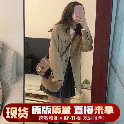咖色西装外套女秋冬季2022新款小个子西服上衣气质高级感休闲宽松