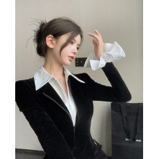 批发假两件丝绒<b class='q'>连衣裙</b>女春季黑色赫本风短裙辣妹修身显瘦打底包臀裙子