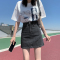 小个子牛仔半身裙女2023夏装新款a字裙高腰显瘦百搭包臀短裙子轮播图1