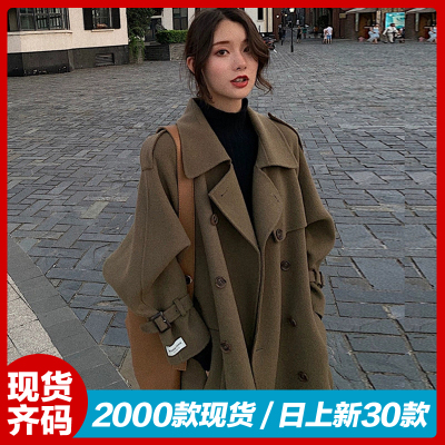 早春装英伦风呢子西装大衣2023年新款女装风衣毛呢外套秋冬季韩系