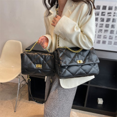 批发复古链条菱格绣线斜挎女包新款<b class='q'>欧美</b><b class='q'>时尚</b>高级单肩腋下包手提包