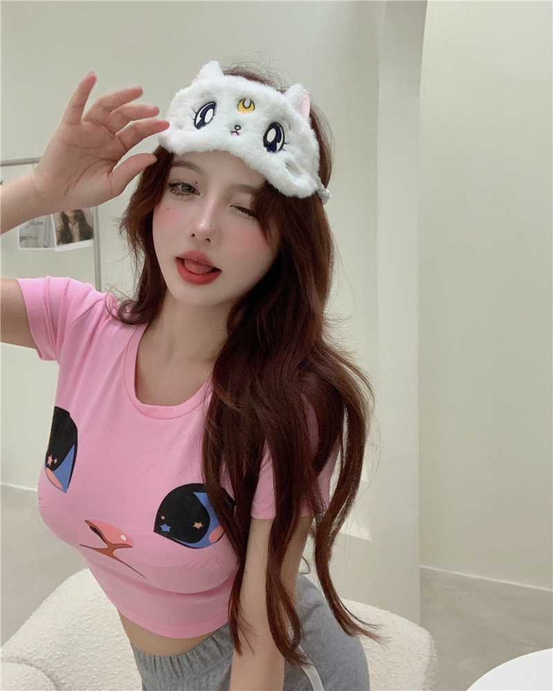 있음 선적 티셔츠 여성 의류 여름 쇼트 스타일 인사이드 가져 가라. 기본 셔츠 귀여운 핫걸 몸매 가꾸기 반팔 학생 맨위