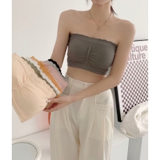 批发实价 <b class='q'>春</b>夏新款一片式女无钢圈性感美背文胸抹胸内衣纯色百搭