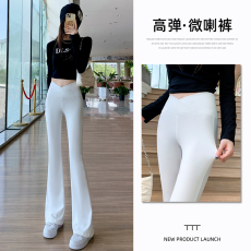 批发秋季  交叉鲨鱼裤女收腹提臀薄款大码瑜伽巴比裤<b class='q'>打底裤</b>喇叭裤