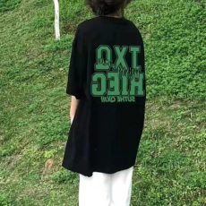 批发外贸复古美式字母宽松潮牌<b class='q'>短袖</b>T恤女ins风<b class='q'>情侣</b><b class='q'>小众</b>韩版原宿上衣