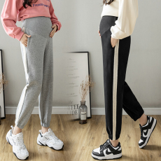 批发实拍 2026春季新款<b class='q'>孕妇</b><b class='q'>裤</b>时尚运动裤潮妈打底裤<b class='q'>休闲</b>外穿纯棉长裤