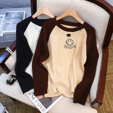 批发实拍特价打底女圆领秋冬潮2025韩版插肩袖短款保暖上衣<b class='q'>毛衣</b>针织衫