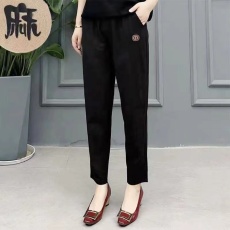 批发100%纯棉新款棉麻休闲裤<b class='q'>女</b>2025春秋大码宽松<b class='q'>哈伦裤</b>高腰显瘦九分裤