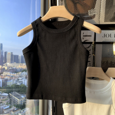 批发已出货 罗纹 吊带背心女外穿夏季新款修身短款无袖内搭上衣