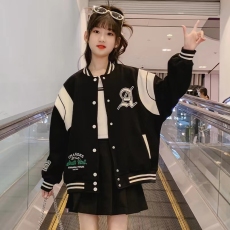 批发女童棒球服外套<b class='q'>春</b>秋2022新款中大童秋季洋气时髦女孩休闲夹克上衣