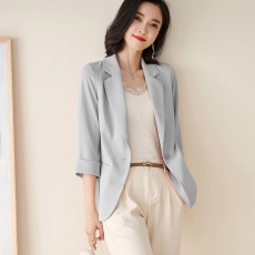 批发2026<b class='q'>春</b>夏新款知性优雅一粒扣修身显瘦休闲百搭七分袖西装外套女士