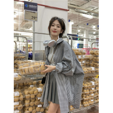 批发实价实拍 春宽松衬衣衬衫+针织内搭性感吊带套装时尚<b class='q'>休闲</b>三件套女