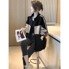 批发拼接撞色棒球服外套女设计感宽松时尚休闲上衣欧货2025春秋季新款