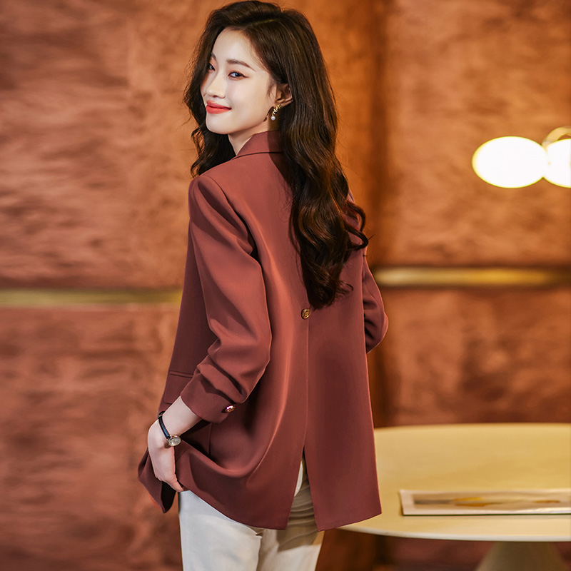 고급 센스 정장 여성 코트 봄 가을 2026 새로운 봄 드레스 캐주얼 루즈핏 맨위 여성 디자인 센스 작은 정장