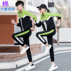 批发情侣装春<b class='q'>秋</b>装2024新款运动服套装男士休闲拼色卫衣女外套三件套潮