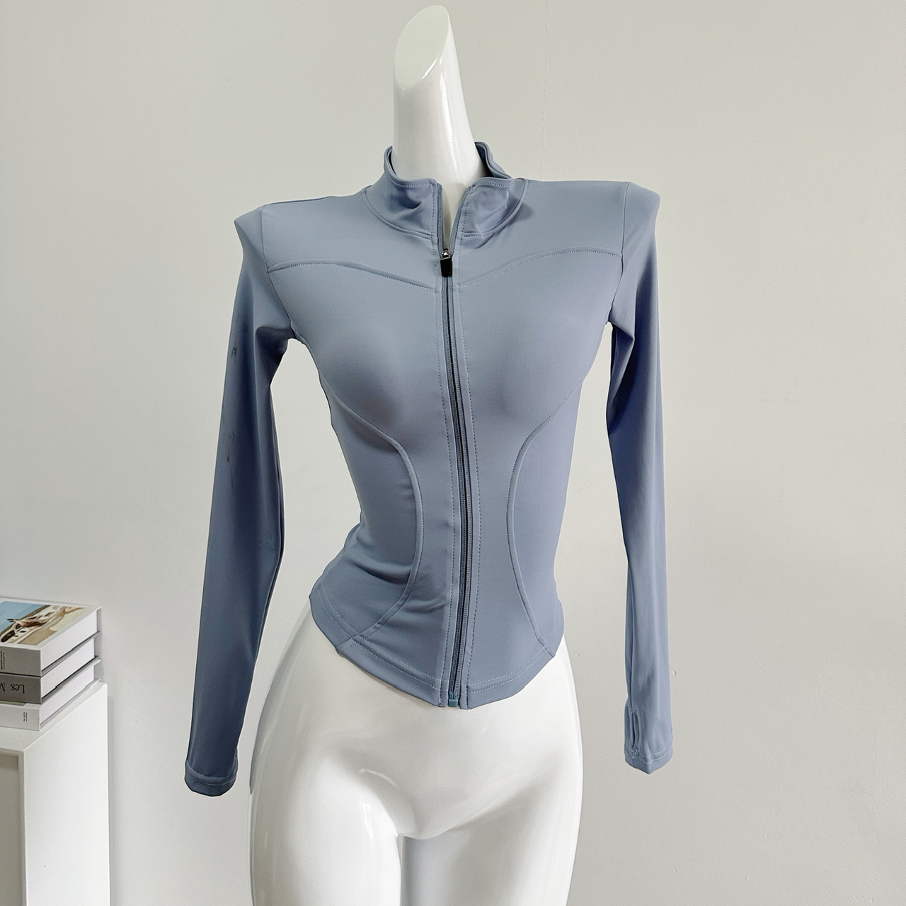 Fitness jacket women, tight fitting quick drying top, long sleeved professional running, Pilates training, yoga suit set_voghion.com