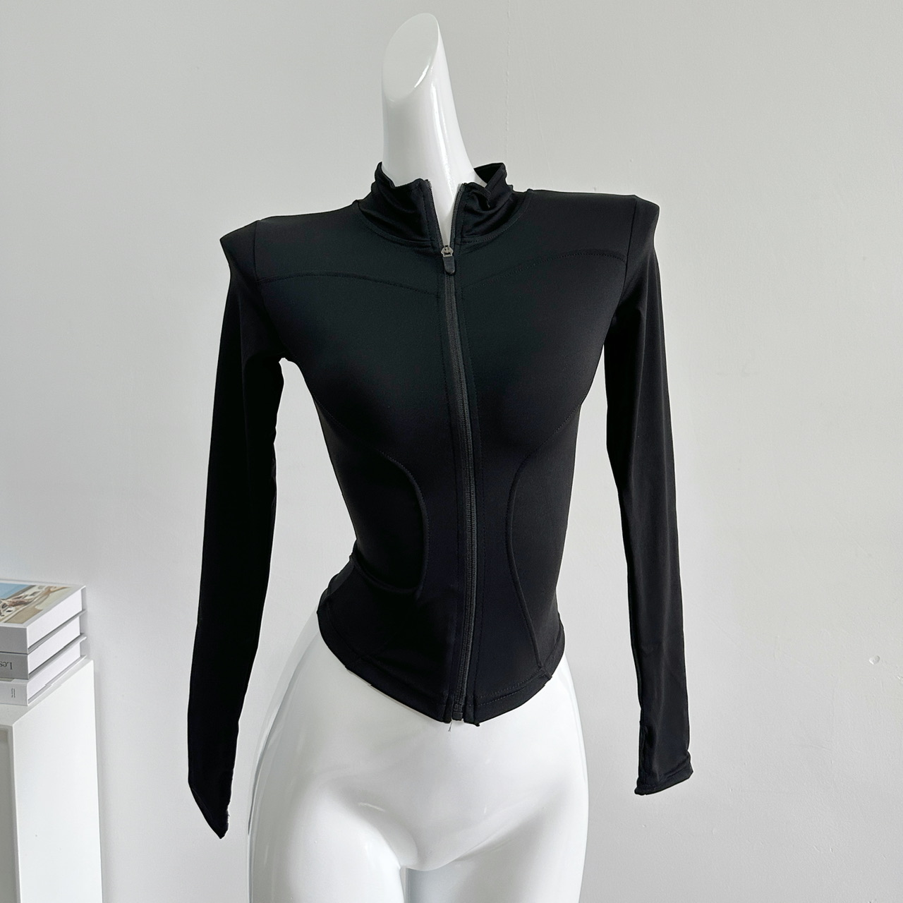 Fitness jacket women, tight fitting quick drying top, long sleeved professional running, Pilates training, yoga suit set_voghion.com