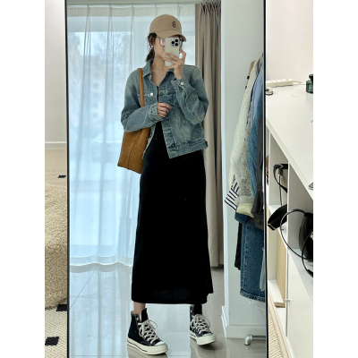 复古做旧牛仔外套女春秋2023新款韩版宽松设计感小众夹克上衣潮
