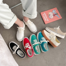 批发2023春季新款低帮帆布鞋女学生ins<b class='q'>韩版</b>平底百搭低帮潮休闲滑板鞋