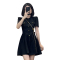 夏季2023年新款女黑色收腰连衣裙子温柔法式高级赫本风设计感小众轮播图5