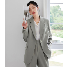 批发职业西装套装通勤2025春<b class='q'>秋</b>新款商务休闲工作服面试西服两件套