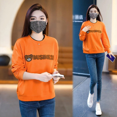 批发小熊<b class='q'>卫衣</b>女士2026新款春秋薄款小个子<b class='q'>宽松</b>短款洋气刺绣长袖上衣T